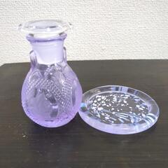 小樽北一ガラス製醤油差しと酒器セット　の画像