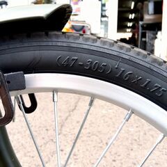 折り畳み自転車 16インチ 変速無し カーキ 鍵×1 コンパクトサイズ 自転車 グリーン系/緑 折りたたみ 札幌市 中央区 南12条の画像