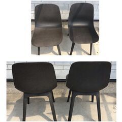 389  2脚セット IKEA イケア ダイニングチェア「 ODGER オドゲル 」 チャコール の画像