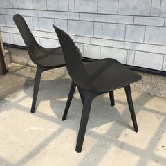 389  2脚セット IKEA イケア ダイニングチェア「 ODGER オドゲル 」 チャコール の画像