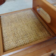 レトロ 木製 ソーイングボックス 裁縫箱 小物入れ 小物収納　/MJ-1243 2Fの画像