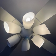 シーリングファン ホワイト リモコン付き LEDの画像