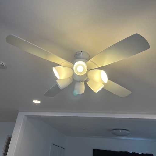 シーリングファン ホワイト リモコン付き LED