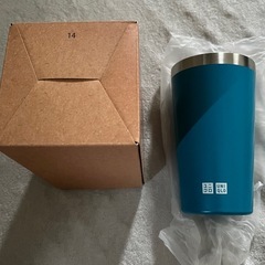 新品　ユニクロ　ステンレスタンブラー　感謝祭　ターコイズブルーの画像