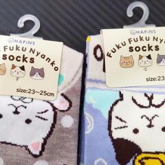 新品 猫 靴下 2足セット レディースの画像