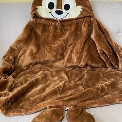 【ディズニー】チップとデール　チップのブランケットポンチョの画像
