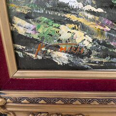 【風景画　油絵】K.SHIRAI 街並み アート インテリア■駒ヶ根市の画像