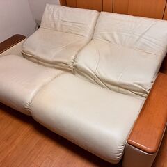 リクライニング・ソファー（2席へ分解可能）（重量ありますので、搬出協力お願いします。当方1階です）の画像