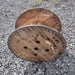 ケーブルドラム７８センチ（木目）の画像