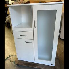 札幌限定配送/お引き取り可◆家具◆スイートデコレーション◆食器棚/レンジ台◆VENTO2(ベント2) 75レンジダイ(WW)◆W75 D42 H107の画像
