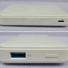 ( M-792 )Anker 633 Magnetic Battery (MagGo) アンカー モバイルバッテリー A1641 10000mAh(2×5000mAh) Qi マグネット式ワイヤレス充電器 PSEマーク認証 USB Type-C ホワイト 白 中古 動作確認済みの画像