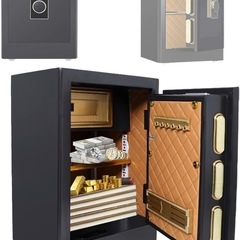 美品】　金庫大型 48L 指紋認証 家庭用人気 アラーム機能付　引き取りの画像