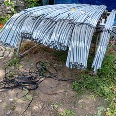 格安中古　雨避けアーチパイプ　Φ22 間口5m用　1本380円　在庫500本→300本→260本位の画像