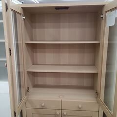★リユースのサカイ水戸店★ ニトリ 食器棚 ナチュラル H170×D41×W90 クリーニング済み MT5278の画像