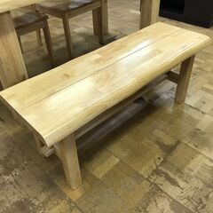 【ジャングルジャングル深井店】4人用ダイニングセット　チェアー　ベンチ　ナチュラル　家具　堺市　中区　深井　【FU2637】の画像