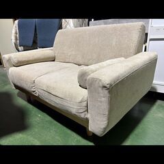 札幌限定配送/お引き取り可◆家具◆RASIK◆2人掛けカバーリングソファ◆グレージュ◆ida/イーダ◆W135.5 D77 H73の画像