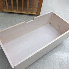 ① 収納トロッコ 幅86cm 木製収納ボックス 店舗什器 キャスター付き アパレル 雑貨屋 ストック什器  ☆ 札幌市 北区 屯田 の画像