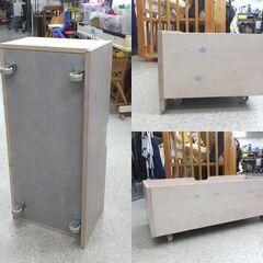 ① 収納トロッコ 幅86cm 木製収納ボックス 店舗什器 キャスター付き アパレル 雑貨屋 ストック什器  ☆ 札幌市 北区 屯田 の画像