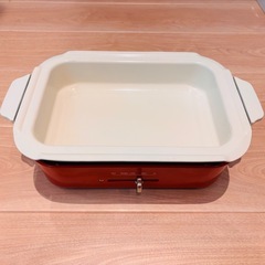 ブルーノ　コンパクトホットプレート セラミックコート鍋セット の画像