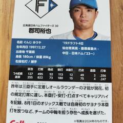 ファイターズ　プロ野球チップスカード　郡司裕也の画像