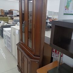 ★リユースのサカイ日立店★HJ7517 カリモク キャビネット ダークブラウン H177×D66×W93 クリーニング済み の画像
