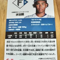 ファイターズ　プロ野球チップスカード　水谷瞬の画像