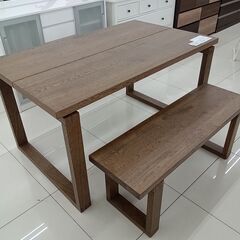 ★リユースのサカイ日立店★HJ7518 IKEA ダイニングテーブルセット ダークブラウン H75×D85×W140 クリーニング済み の画像