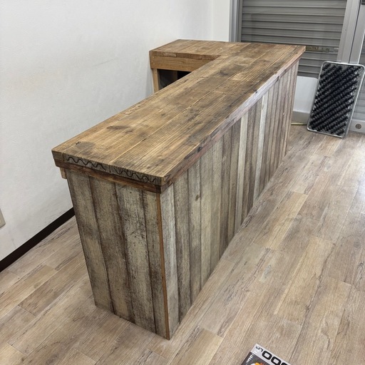 決まりました店舗什器 オーダーメイドレジ台足場板はしけ板アメリカン雑貨アメカジ