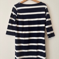 ユニクロ　UNIQLO ストライプ柄五分袖　カットソーの画像
