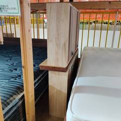 【愛品倶楽部柏店】無印良品 ダブルベッド (囲い型 収納×2 / 高密度ポケットコイルスプリングマットレス) フレーム＆マットレスSETの画像