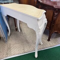 【愛品館八千代店】ロココ調　コンソールテーブル　白の画像