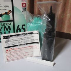 未使用　ノンバースト　GYM BALL　ジムボール　６５cm　適応身長　１５５～１７５cm　耐荷重２００㎏　ポンプ付きの画像