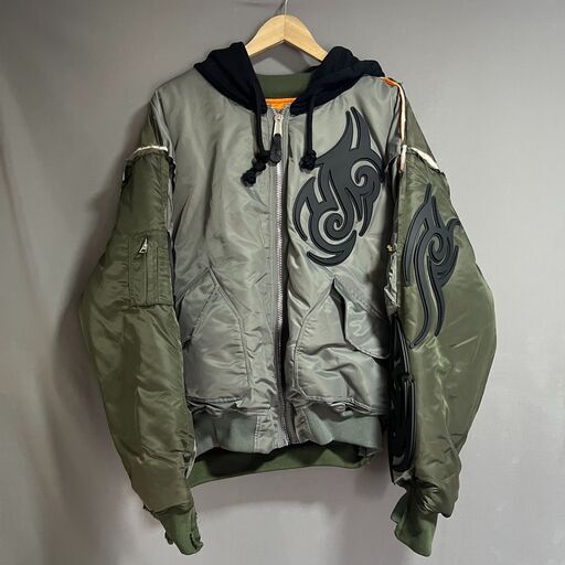 VETEMENTS (ヴェトモン) 19AW TRIBAL MA-1 JACKET トライバル ボンバージャケット アウター カーキ