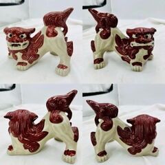 【❗️✨沖縄伝統工芸✨❗️】シーサー置物🦁壁掛け3点セット✨魔除け 厄除け インテリア装飾 ✨簡易清掃・動作確認済み❗️の画像