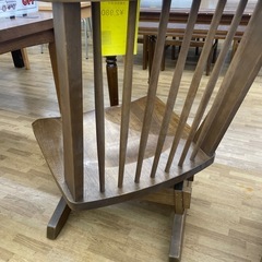 【ドリーム川西店御来店限定】木製回転椅子/中古品 【2125560000023898】の画像