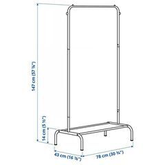 【美品】IKEA BRUKSVARA（ブルクスヴァーラ）ハンガーラック チャコールの画像
