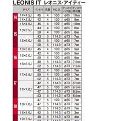 LEONIS ホイールの画像