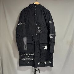RAF SIMONS (ラフシモンズ) 05AW POLTERGEIST期 ARCHIVE ポルターガイスト期 パッチワーク モッズコートアウター ブラック アーカイブの画像
