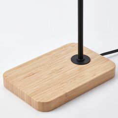 【美品】 IKEA TVÄRHAND テーブルランプ ブラック×竹の画像