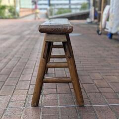 アンティーク木製ベンチ　スツールの画像