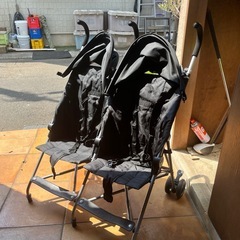   【新品&無料】CKバギー ツイン　双子用　黒の画像