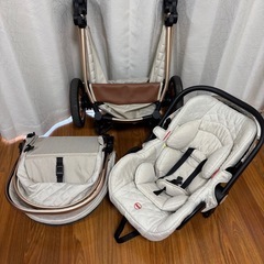 【ベビーカー•チャイルドシートセット】の画像