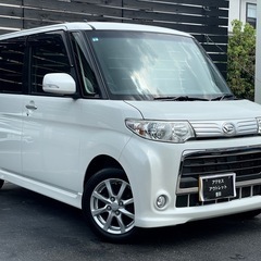 安心の総額表示！車検8年1月30日まで★ダイハツタントカスタム禁煙車そのまま乗って帰れます！スライドドアTV Bluetoothナビetcシートカバーの画像