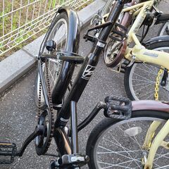 J1369【リユースのサカイ柏店】折りたたみ自転車　ブラック　★店頭にて試乗可★ 簡易クリーニング済　　 中古自転車 　流山市  松戸市 我孫子市 鎌ヶ谷市 船橋市 守谷市 取手市の画像