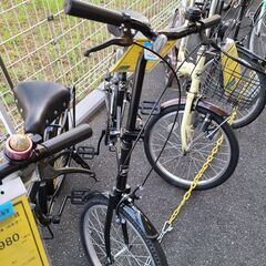 J1369【リユースのサカイ柏店】折りたたみ自転車　ブラック　★店頭にて試乗可★ 簡易クリーニング済　　 中古自転車 　流山市  松戸市 我孫子市 鎌ヶ谷市 船橋市 守谷市 取手市の画像