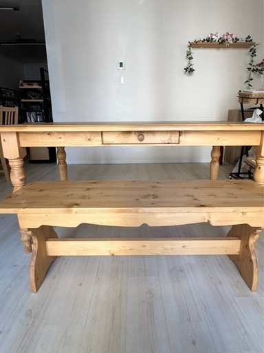 ナチュラルウッド ダイニングテーブルセット 北欧パイン材 無垢 天然木 食卓