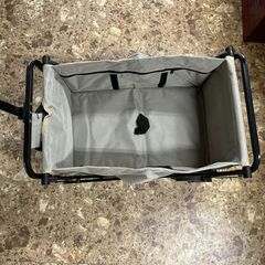 DCM キャリーワゴン ベージュ系 アウトドア ミニ ワゴン 折り畳み 耐荷重約90㎏の画像