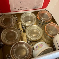 【中古】保存容器　瓶　蓋付　キャニスター　9点セットの画像