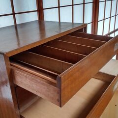木製引き出し　3段　昭和レトロの画像