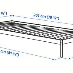 【美品】IKEA VEVELSTAD ベッドフレーム ホワイト（シングル／ロースタイル）の画像